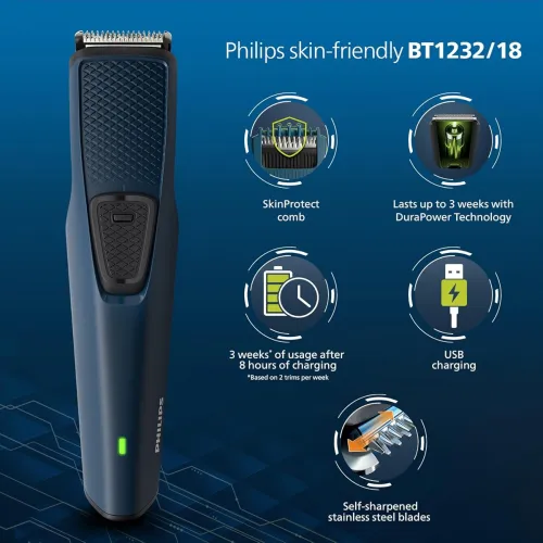 Image of Philips Battery Powered SkinProtect Beard Trimmer for Men