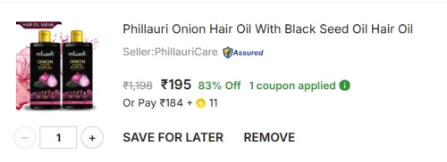 Image of Phillauri Onion Hair Oil 500ml
