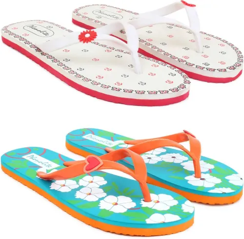 Image of Phonolite Womens Casual Combo Slippers Flip Flops Pack of 2