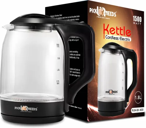 Image of Pick Ur Needs Electric Glass Tea Coffee Kettle Jug 1.8L