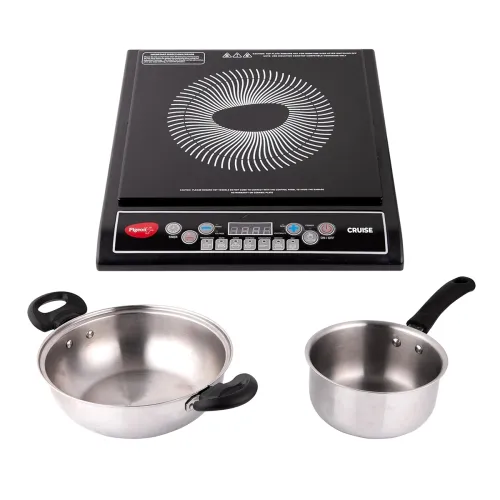 Image of Pigeon 1800W Induction Cooktop + 2 Steel Cookware