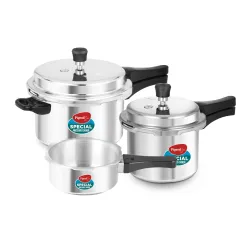 Pigeon 3-piece pressure cooker combo (2, 3, 5L)