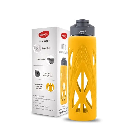 Image of Pigeon 750 ML Clear Glass Water Bottle 