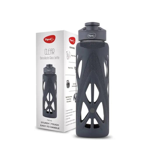 Image of Pigeon 750 ML Clear Glass Water Bottle