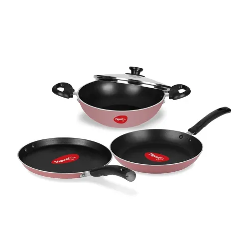 Image of Pigeon Basics Nonstick Cookware Set (3 pcs, Pink)