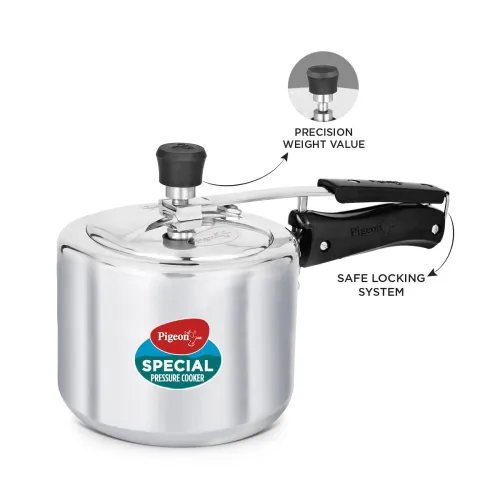 Image of Pigeon by Stovekraft 3 Litre Special Aluminium Inner Lid Non-Induction base Pressure Cooker
