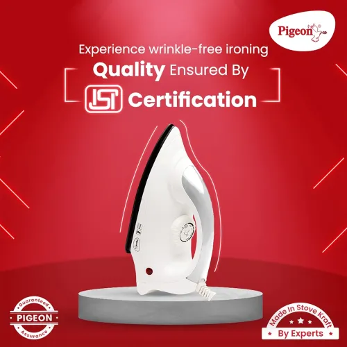 Image of Pigeon by Stovekraft Ivory Dry Iron for Clothes | 1000 Watt