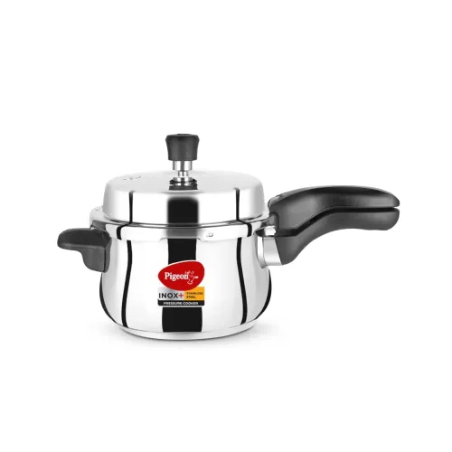 Image of Pigeon By Stovekraft Stainless Steel Inox Plus Steel Pressure Cooker with Outer Lid Induction and Gas Stove Compatible 3