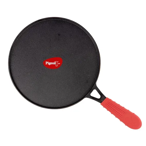 Image of Pigeon by Stovekraft Pre-Seasoned Cast Iron Concave Tawa 28 cm