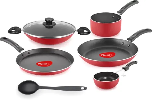 Image of Pigeon Favourite Gift Non-Stick Coated Cookware Set (Aluminium, 7 - Piece) 