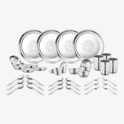 Pigeon Pack of 42 Stainless Steel Dinner Set (Steel).