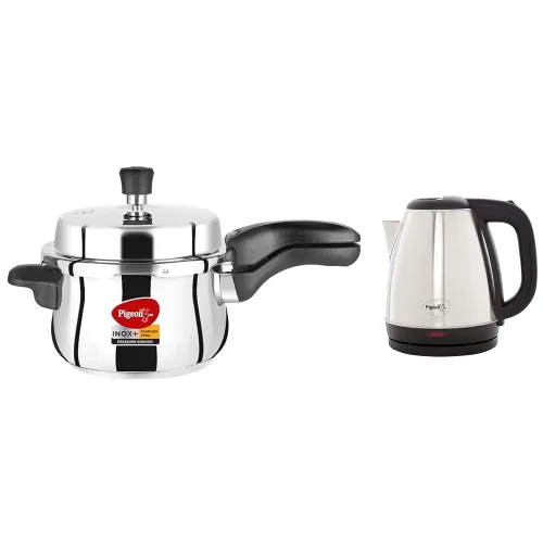 Image of Pigeon Pressure Cooker 3L + Amaze Plus Electric Kettle 1.5L 1500W
