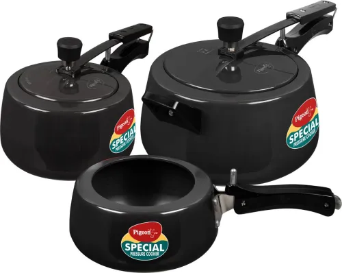Image of Pigeon Special Cook Plus 2 L, 3 L, 5 L Inner Lid Induction Bottom Pressure Cooker (Hard Anodized)