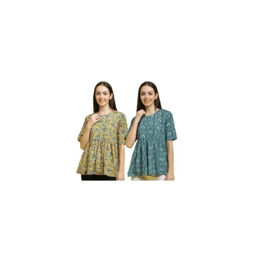 Image of Pinkmint Top's for Women ll Combo Regular Fit Girls Tops ll Casual Wear (Pack of 2)