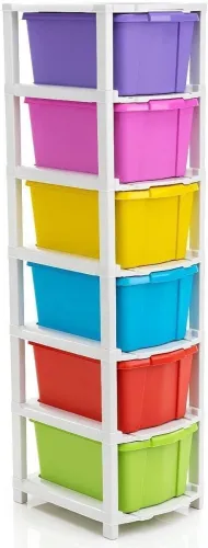 Image of Pinkwhale 6 Compartments Plastic Modular Drawer