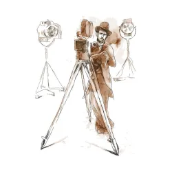 Pitaara Box Man Behind The Camera Peel Wall Sticker