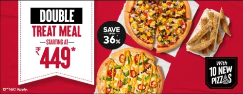 Image of Pizza Hut Offers : Meal for 2 with Pizza & Classic Bread Stix