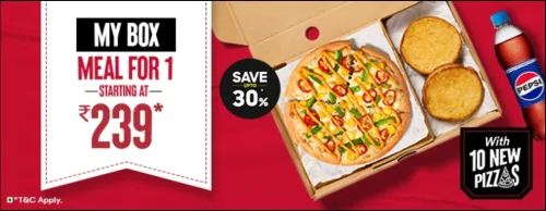 Image of Pizza Hut Offers : My box starting at just ₹239