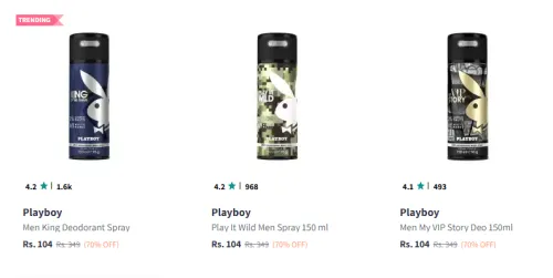 Image of Playboy body Spray Flat 70% Discount