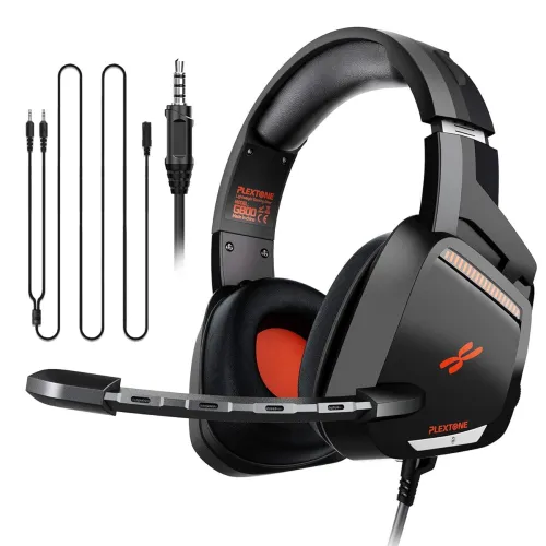 Image of Plextone G800 Wired Gaming Headphone with Mic (Red)
