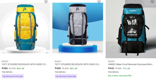 Image of PLEXY Rucksack 65 L At minimum 80% Discount 