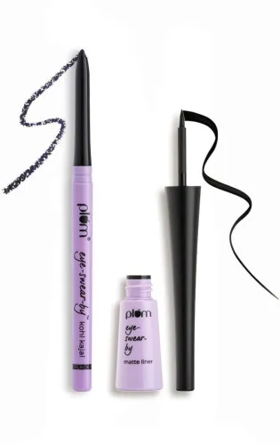 Image of Plum Eye-Swear-By Line & Define Duo Kohl Kajal (set of 2)
