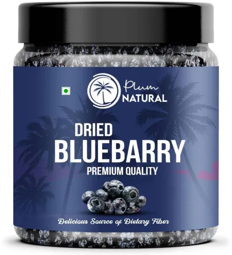 Image of Plum Natural Organic Fresh Dried Blueberries |Dry Fruits Unsweetened Blueberries| Superfood Blueberry  (1 x 500 g)