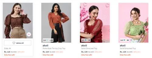 Image of plusS Women Crop Top At Starting @ ₹119