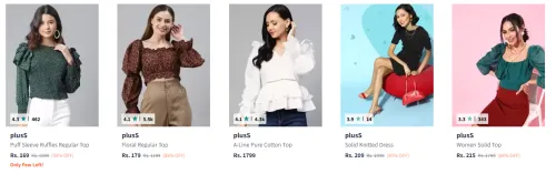 Image of plusS Women's Clothing Starting At @₹169