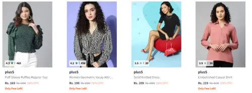 Image of plusS Women's Clothing Flat 90% Discount