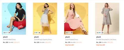 Image of Pluss Women's Dresses Flat 90% Discount