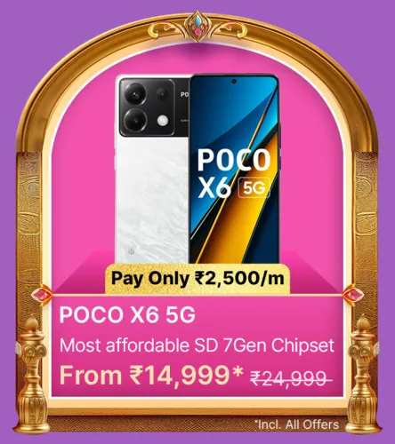 Image of POCO X6 5G on Flipkart Big Billion Days Sale