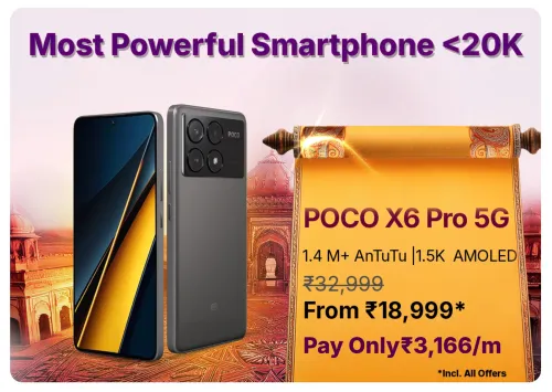 Image of POCO X6 Pro 5G on Flipkart Big Billion Days Sale