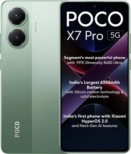 Image of POCO X7 Pro 5G (Nebula Green, 256 GB) (8 GB RAM)