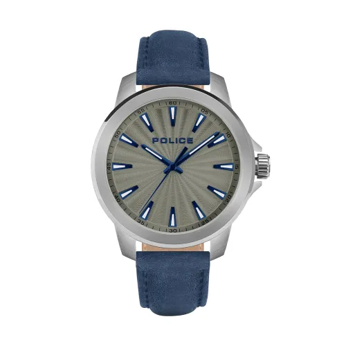 Image of Police Quartz Multifunction Blue DIAL Leather Strap Watch for Men