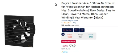 Image of Polycab Freshner Axial 150mm Air Exhaust fan