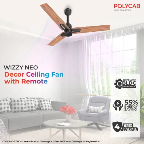 Image of Polycab Wizzy Neo 1200mm BLDC Ceiling Fan