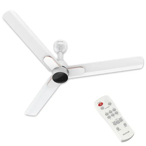 Image of Polycab Wizzy Neo DLX 1200mm 5-Star BLDC Ceiling Fan (Snow White)