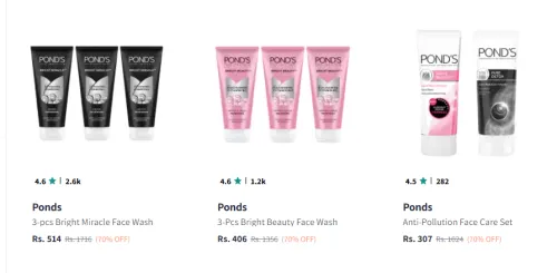 Image of Ponds Beauty Product Minimum 60% Discount