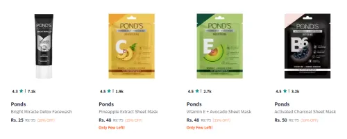 Image of Ponds Beauty Product Starting At @₹25