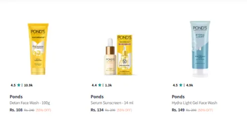 Image of Ponds Personal Care Products Upto 69% Discount