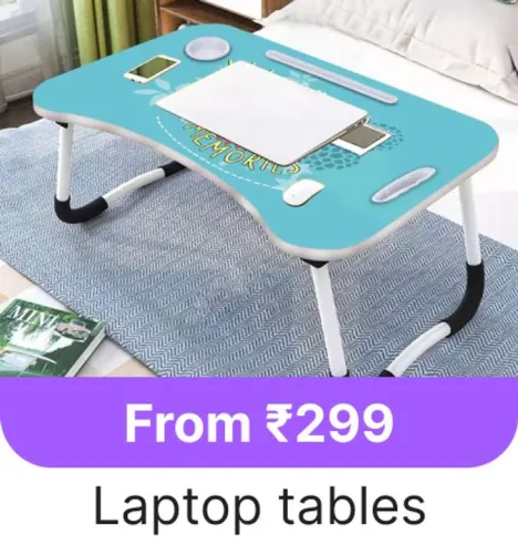 Image of Portable Laptop Tables starting at ₹299 on Flipkart GOAT Sale