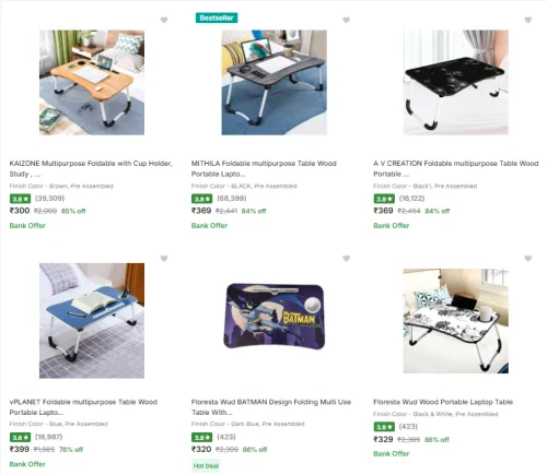 Image of Portable Laptop Tables @ Up to 86% Discount