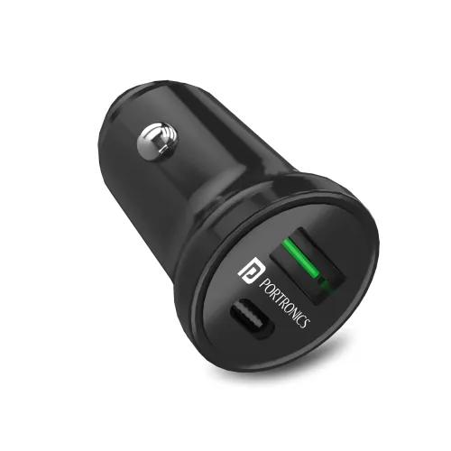 Image of Portronics 38W Dual Output Fast Car Charger