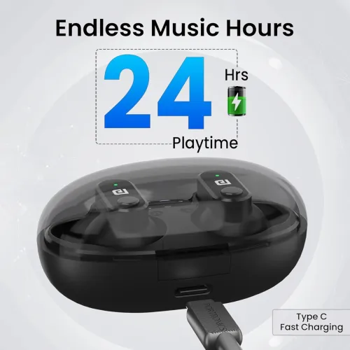Image of Portronics Harmonics Twins S16 in Ear Wireless TWS Earbuds with 24 Hrs Playtime