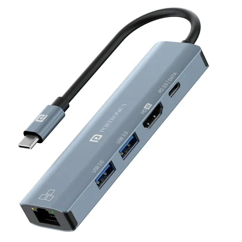 Image of Portronics Mport 51 5-in-1 Type C HUB 5Gbps Data Transfer 4K Ultra HD