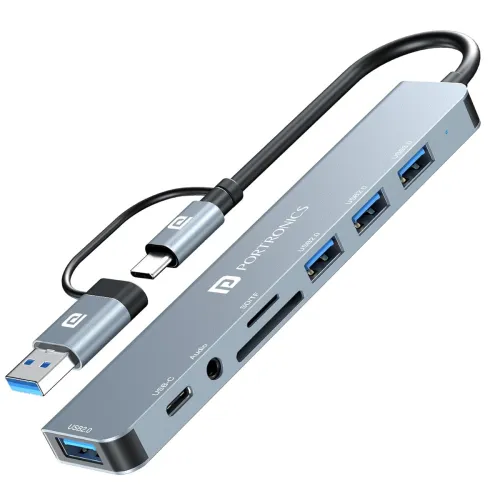 Image of Portronics Mport 8 Plus Dual Hub