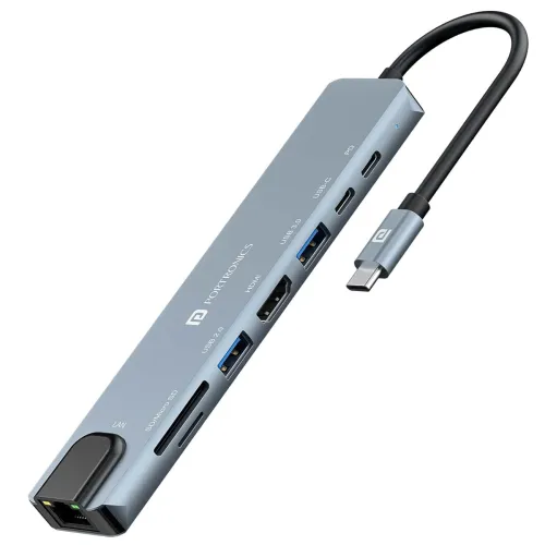 Image of Portronics Mport 8 USB-C Hub 8-in-1 with 4K HDMI