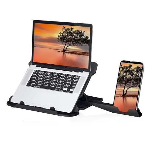 Image of Portronics My Buddy Hexa 22 Laptop Stand with 360° Rotation & 7 Adjustable Heights