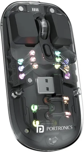 Image of Portronics Toad 5 Transparent Wireless Mouse